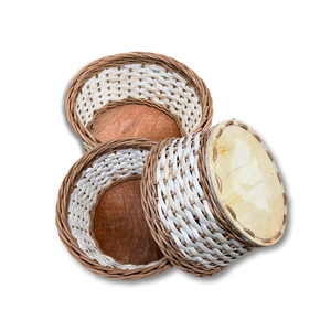 ผลิตภัณฑ์ที่เป็นมิตรกับสิ่งแวดล้อมตกแต่งตามธรรมชาติด้วยตะกร้าหวายทอมือส่งออกจากเวียดนาม - Product Image 1