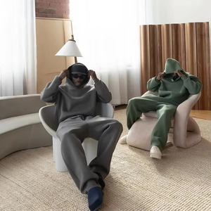 Ensemble de sweats à capuche et pantalons de survêtement lourds de haute qualité pour hommes ensemble de sweats à capuche surdimensionnés personnalisés deux pièces survêtement pour hommes - Product Image 6