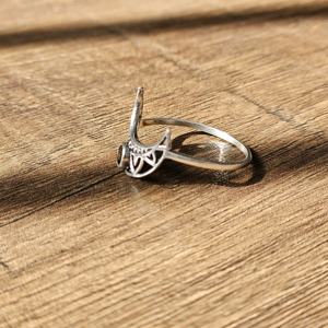 Bague en argent avec pierre précieuse lune bague en argent avec pierre précieuse améthyste à facettes - Product Image 5