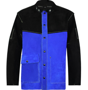 2025 nueva chaqueta de soldadura con logotipo personalizado con cuello levantado transpirable cuero dividido de búfalo para primavera disponible al por mayor - Product Image 6