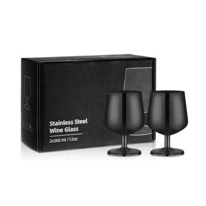 12 أونصة مجموعة ثعبان براندي من 2 نظارات كونياك ثعبان زجاج ثوم ويسكي هدية مثالية من الفولاذ المقاوم للصدأ للرجال محبي النبيذ - Product Image 2