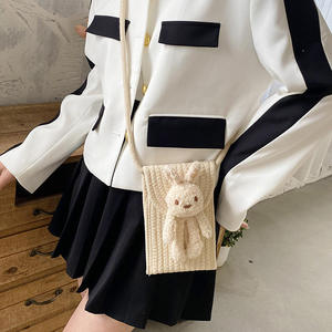 Wholesale Cotton Rope Handmade Woven Women's Shoulder Crossbody <b>Bag</b> Cute Cartoon Pattern <b>Small</b> Size Daily Use Spring Summer <b>Bag</b> - Product Image 4
