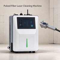 Équipement de nettoyage au laser à fibre pulsée portatif 50W, sac à dos pour l'élimination de la rouille, de la peinture et de l'oxyde, système de nettoyage des surfaces métalliques