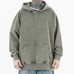 Sweat à capuche surdimensionné à épaules tombantes pour hommes Nouveau dernier design Acid Wash sweats à capuche pour hommes - Product Image 2