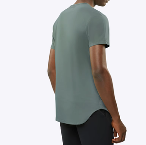 Camiseta informal de mezcla de algodón suave para hombre con dobladillo curvo disponible en varios colores sólidos para uso diario y estilo callejero - Product Image 6