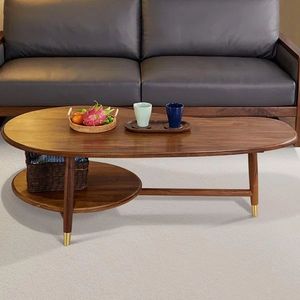 Industrial style reclaimed <b>wood</b> <b>coffee</b> <b>table</b> with <b>round</b> top and metal frame offering strong durability and rustic charm - Product Image 2