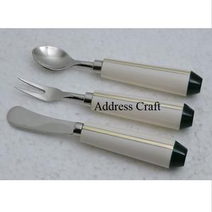 Juego de cubiertos de acero inoxidable de alta calidad, cubiertos chapados en cobre con mango de resina para bodas, hoteles, elementos esenciales de cocina sostenibles - Product Image 2