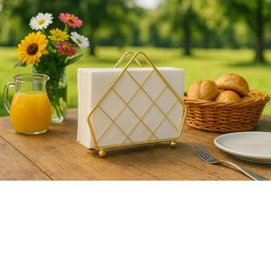Porte-serviettes couleur or en acier inoxydable pour la maison et les ustensiles de cuisine Vaisselle de table Design moderne Hotelware Fournitures - Product Image 4