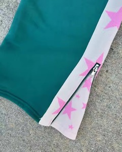 2025 personnalisé lavage à l'acide jambe large Baggy piste empilé sueur Streetwear pantalons de survêtement évasés hommes pantalons et pantalons pour hommes - Product Image 6