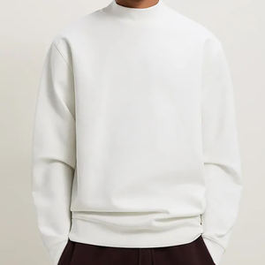 Sudadera al por Mayor de Alta Calidad, Sudadera Lisa Teñida, Felpa, Blanca, Cuello Redondo, Sudadera Personalizada de Algodón Mezclado - Product Image 3