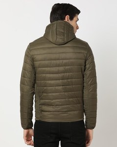 Nouvelle arrivée : Doudoune matelassée imperméable et coupe-vent à capuche pour homme, grande taille, sans coutures, compressible, 100 % fibre de polyester, personnalisable - Product Image 5