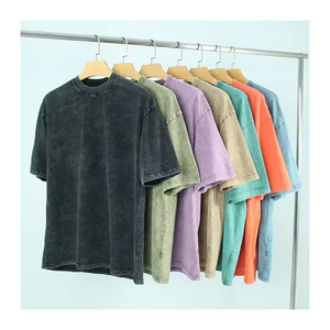 Camisetas Unisex Retro Lavadas con Ácido, Camisetas de Seis Estaciones, Logotipo Personalizado de Amriss, Aspecto Premium Lavado a Granel, Letras de Talla Grande, BD de Confianza - Product Image 5