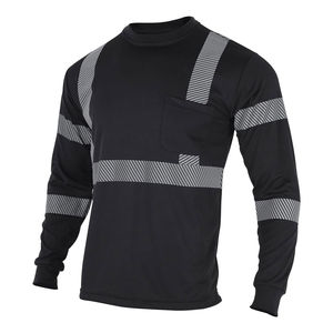 Chemises de travail pour hommes Chemises haute visibilité pour hommes, chemises de travail de sécurité pour hommes Chemise haute visibilité avec bandes réfléchissantes - Product Image 4