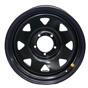 Personnalisable <span class=keywords><strong>18</strong></span> <span class=keywords><strong>Pouces</strong></span> 8 Rayons Triangle Noir <span class=keywords><strong>Roue</strong></span> en <span class=keywords><strong>Acier</strong></span> 18X8J 18X9J 5x139.7 5X150 6x139.7 pour Pickup & SUV - Product Image 1