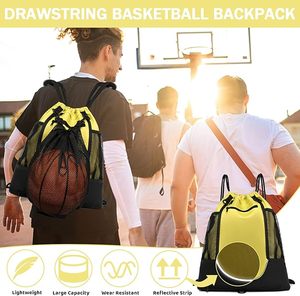 2025 sac de sport léger grande capacité étanche cordon sac à dos Oxford voyage sport chaîne sac à dos avec motif solide - Product Image 4