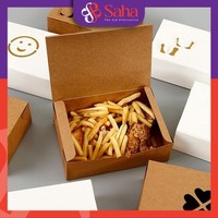 Carpeta de Papel Kraft Biodegradable Personalizada OEM, Empaque Moderno y Atractivo con Cara Sonriente para Papas Fritas, Alimentos Enlatados y Fideos