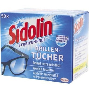 Chiffons de nettoyage pour lunettes non tissés blancs 50 pièces/paquet pré-humidifiés SIDOLIN - Product Image 1