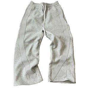 Custom Blank Baggy <b>Wide</b> <b>Leg</b> Trousers Men Joggers High Quality Y2k <b>Cargo</b> Oversized Stacked Pants Men Flared Sweatpants - Product Image 1