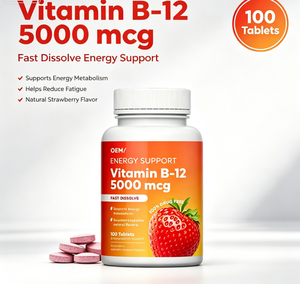 Tabletas de <span class=keywords><strong>Vitamina</strong></span> <span class=keywords><strong>B12</strong></span> al por Mayor OEM, Suplementos Naturales para Adultos que Apoyan la Energía y la Inmunidad, Marca Privada Personalizada - Product Image 2