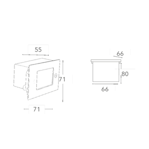 Lumière blanche naturelle enfoncée carrée de 3 watts LED Downlight avec la température de couleur 4000K - Product Image 6