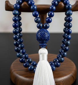 Collar de cuentas Mala 108 de alta calidad, 6mm, lapislázuli Natural, piedra preciosa, pulido clásico suave, regalo religioso de moda Natural - Product Image 2