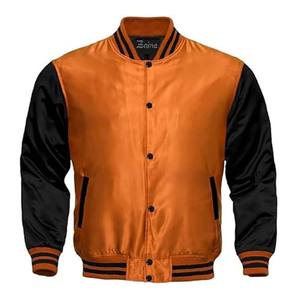 Ropa personalizada de hombre de alta calidad de talla grande abrigo de invierno de satén béisbol Collage Varsity chaqueta para la venta al por mayor - Product Image 1