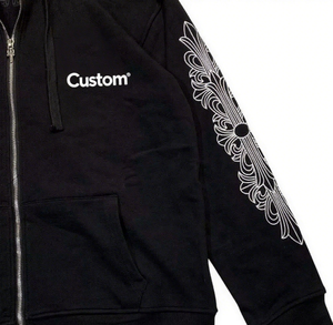 Sweat à capuche unisexe 100 % coton French Terry, logo personnalisé imprimé à l'écran sur le devant, coupe classique, poids lourd 450g, fermeture éclair, anti-rétrécissement - Product Image 6