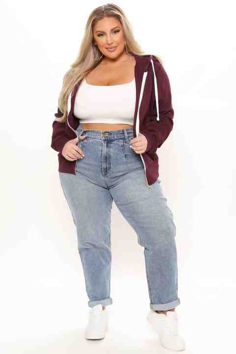 High Quality Blank Women's Zip Hoodie Long Sleeve Plus Size Cotton Fleece Heavyweight Long Sleeve Hoodie Womens Zip up Hoodies