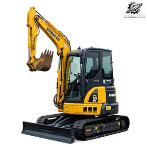 Mini-excavatrice sur chenilles Komatsu PC55MR d'occasion, 5,5 tonnes, godet de 0,2 m³, marque japonaise d'origine, faible nombre d'heures, certifiée CE - Product Image 1