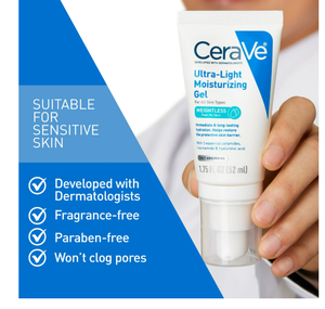 Para CeraVe: Gel Hidratante Facial Ultraligero con Ácido Hialurónico y Niacinamida, para Todo Tipo de Piel, 1.75 fl oz, Mejor Precio al por Mayor - Product Image 2