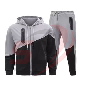 Nouveaux survêtements de jogging en polyester de qualité supérieure pour hommes, coupe slim, doublure polaire, couleur unie, collection hiver 2023, personnalisables avec logo, vente en gros - Product Image 2