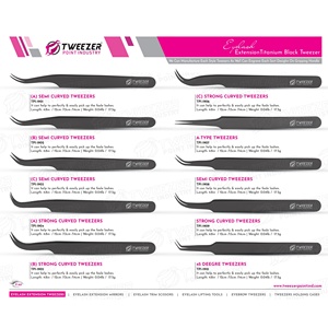 Nuevas Pinzas de Volumen Ruso de Acero Inoxidable con Empuñadura de Diamante, Empaque en Caja, Agarre Perfecto para Pestañas, Punta Afilada - Product Image 6