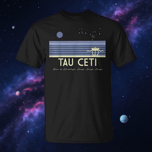 T-shirt promotionnel sur le thème de la visite de Tau Ceti et de Rocky - Product Image 3