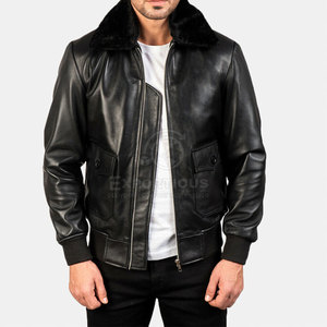Latest Style Wholesale Windproof <b>Men</b> Leather <b>Fur</b> <b>Jacket</b> Best Selling Waterproof <b>Men</b> Winter <b>Jacket</b> <b>For</b> Online Sale - Product Image 2