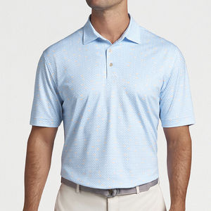 Chemises de golf décontractées et athlétiques de qualité supérieure pour hommes, chemises de golf de grande taille extensibles avec logo brodé et toutes imprimés - Product Image 1