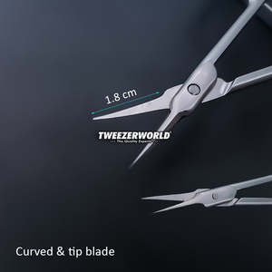 Apoye su logotipo Tijeras curvadas de alta calidad para cutículas de uñas Herramientas profesionales para uñas Tijeras de manicura rusas Recubrimiento mate - Product Image 6