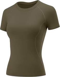 Camisetas Deportivas de Manga Corta para Mujer, Camisetas de Yoga y Gimnasio con Cuello Redondo, de Secado Rápido - Product Image 2