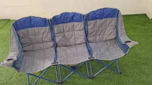 Chaise de camping portable 3 places, compacte et facile à transporter pour les activités de plein air, utilisation à la plage, pour les amis et la famille, en métal durable - Product Image 5