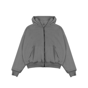 Survêtement pour homme unisexe personnaliser surdimensionné sweats à capuche zippés et jogger ensemble pantalons de survêtement évasés sweats à capuche ensembles pour hommes - Product Image 2