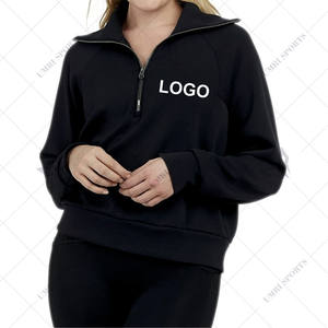 เสื้อพูลโอเวอร์ผ้าฟลีซแบบซิปครึ่งตัวทรงหลวมสำหรับผู้หญิง เนื้อผ้านุ่มพิเศษ สวมใส่สบายสำหรับลำลองและกิจกรรมต่างๆ ในชีวิตประจำวัน - Product Image 1