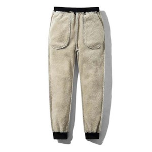Custom logo Streetwear Trousers For Men's <b>Sherpa</b> Fleece <b>Joggers</b> Sweatpants Cheep price OEM Breathable <b>Sherpa</b> Fleece Trousers Men - Product Image 6