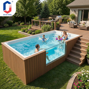 UV Resistant Fiberglass Prefabricated Above Ground Swimming Pool With Durable Frame And Full Pool Accessories - Product Image 3