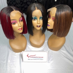 Pelucas rectas de hueso con cierre 5x5 HD encaje virgen cabello teñido Bob corte peluca hairExtensiones de cabello humano vietnamita - Product Image 4