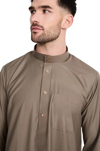 Thobe/Thawb Traditional Men Thobe with <b>Hood</b> Stylish and Comfortable <b>Robe</b> Perfect for Cultural and Casual Wear Thobe for Sale - Product Image 2