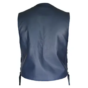 Chaleco de cuero de alta calidad para hombre, V con cuello en diseño elegante, ropa exterior informal ligera, recién llegado, venta al por mayor - Product Image 2