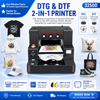 Impresora DTF DTG 3250D Pro A3 XP600 32x50cm, Máquina de Impresión Directa a Prenda para Camisetas de Algodón, Película PET, Pequeñas Empresas