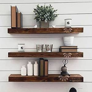 Floating Shelves with Customized Color <b>Storage</b> Holders & Racks Spice <b>Storage</b> Four-Tier Durable Eco-Friendly Wall Mount Shelf Set - Product Image 6
