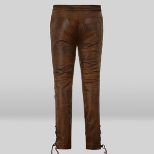 Pantalons en cuir pour hommes de dernière conception de qualité supérieure Vente en gros Concevez votre propre logo Vêtements chics Pantalons en cuir pour hommes de nouvelle mode - Product Image 3