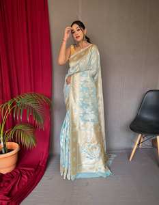 Dola Silk Saree Collection คุณภาพสูงดีไซน์แบบคลุมทั้งหมดของ Pichwai Kalamkari สำหรับเจ้าสาวในงานแต่งงาน - Product Image 4