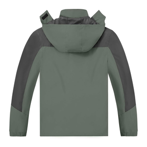 Chaqueta de lluvia impermeable de talla grande para hombre, logotipo personalizado con capucha y decoración de bolsillo, superventas, tela ligera para uso al aire libre en invierno - Product Image 2